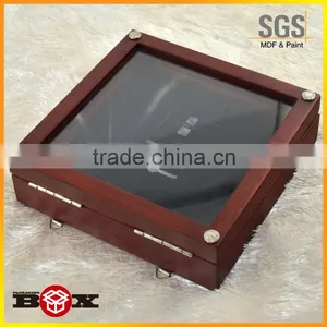 High Quality Transparent Funky Window Mdf Wooden Watch Box thumbnail-2