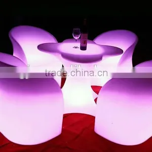 LED Plastic Chair With Table OEM Service for Bar and Party thumbnail-2