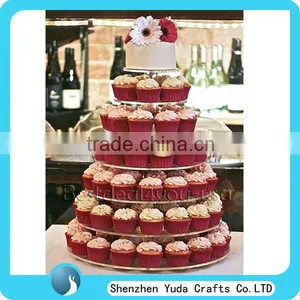 7 Tier Round Shape Clear Wedding Cake Stands, Party Cake Acrylic Cup Cake Stand thumbnail-1