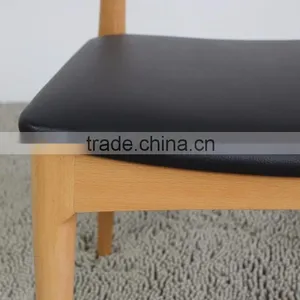 Solid Wood Simple European Design Cow Horn Dining Chair thumbnail-6