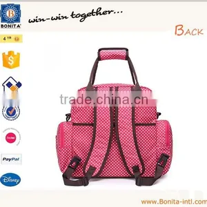 2016 New Baby Love Pink Quilted Diaper Backpack Mummy Baby Travel Mother Bags thumbnail-4