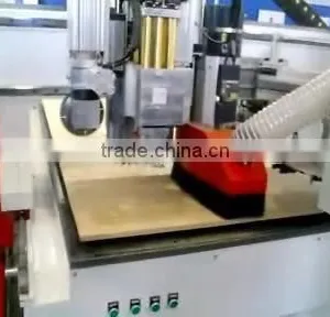 Shandong HSD Spindle 1325 Wood Milling Machine CNC Machine ATC CNC Router With Gang Drill & Saw thumbnail-2