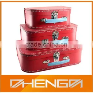 Hot Quality Customized Made Red Paper Suitcase Gift Boxes (ZD2014-M017) thumbnail-1