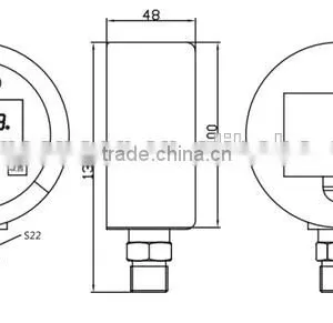3V Battery Power Supply Led Display Pressure Gauge thumbnail-2