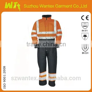 100% Polyester With pu Coating Waterproof Winter Working Man Coverall thumbnail-1