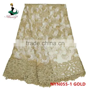 Haniye 2016 Wholesale African Tulle Lace Fabrics/net Lace Fabrics for Party/NYN55 thumbnail-1