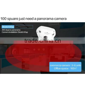 P2P Mobile Remote View 3D & 360 Degree HD 960P Fisheye IP Camera thumbnail-5