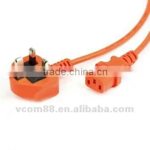 Orange Color in High Quality UK Power Cord thumbnail-1