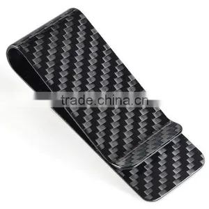 Slim Carbon Fiber Money Clip Carbon Fiber Card Holder With Box thumbnail-5