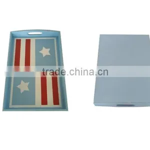 Wooden Storage Tray for Home Decoration With Printing ,wooden Plate Colletion as Gifts Display for Sale thumbnail-1