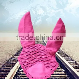 Fuchsia Ear Net Horse Fly Bonnet thumbnail-1
