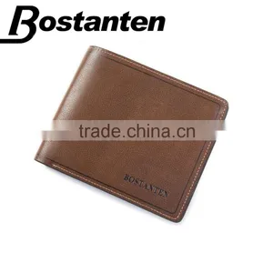 Vintage 3 Fold Mens Wallet With Flap Genuine Leather Bifold Wallets thumbnail-2
