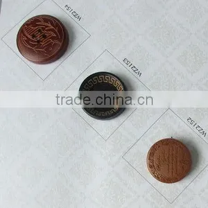 14L-80L 2-holes/4-holes Laser Engraved Wooden Button for Garment/clothing thumbnail-1