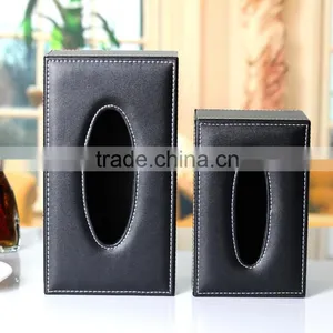 Luxury Black Leather Restaurant Tissue Box thumbnail-3