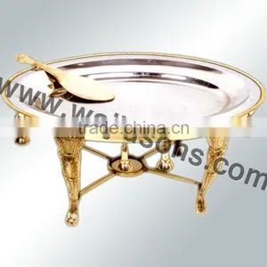 New Brass Plated Chafing Dish | Handmade Centerpiece Chafing Dish | Stainless Steel Chafing Dish thumbnail-1