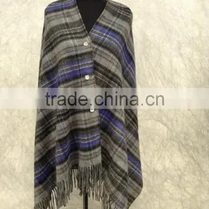 New Designed Jacquard Double Layer Cashmere Cloak Cashmere Scarf thumbnail-1