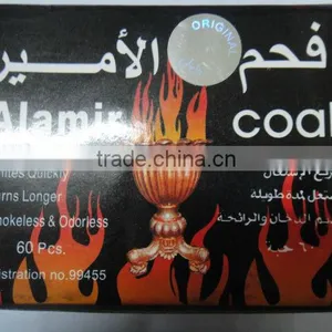 Arab Silver Stick Shisha Charcoal 60pcs thumbnail-1