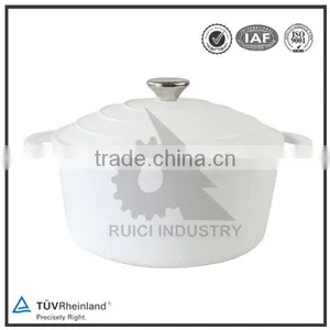 China Color Enamel Coated Cast Iron Casserole Pot With Low Price thumbnail-1