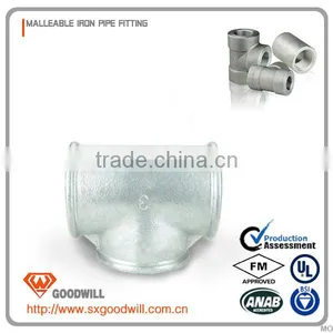 Malleable Iron Standard Galvanized NPT Female Threaded Tee thumbnail-3