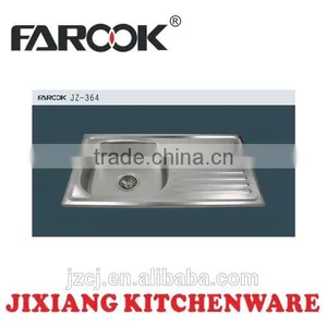 JZ-364 80x43 Export Indonesia Single Bowl Single Tray Stainless Steel Kitchen Sink thumbnail-1