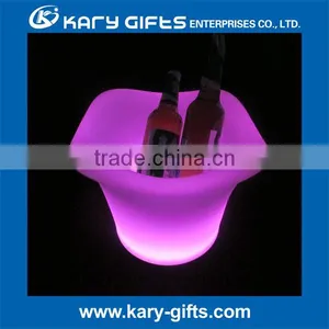 Rechargeable Plastic LED Illuminated Flower Pot Light Led Ice Bucket Led Furniture thumbnail-3