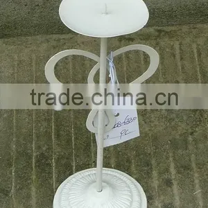 Shabby Chic Metal Sheet Love Heart Vintage Tealight Candle Holder White thumbnail-1