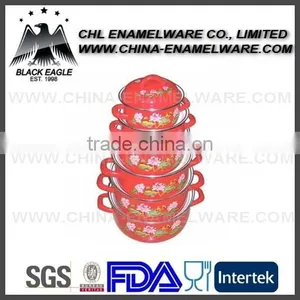 Factory Wholesale Customized Logo Decal Enamel Casserole thumbnail-1