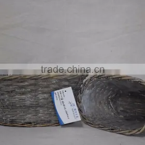 100%Handmade Willow Garden Wicker Basket for Flower Plants With Plastic Liner Wicker Flower Pots thumbnail-4