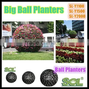 Round Plastic Flower Pot Liners Plastic Ball Shaped Planters Pot Planter thumbnail-3