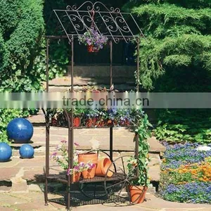 2 Tires Metal Plant Holder With House Shape thumbnail-1