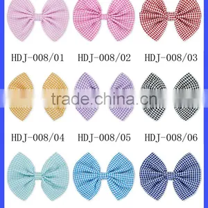 Grosgrain Boutique Hair Bow Seersucker Gingham Hair Bows for Girls Boutique thumbnail-1