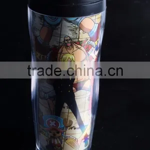 12oz Double Wall Coffee Plastic Travel Mug With Leak Proof Lid thumbnail-2
