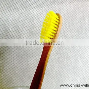 Yellow Color Bamboo Toothbrush, Soft Bristle Toothbrush thumbnail-4
