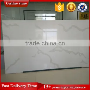 Artificial Calacatta Gold Marble Quartz Stone Slab thumbnail-1