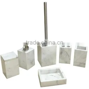 Bathroom Set, Set of SIX (WHITE) thumbnail-1