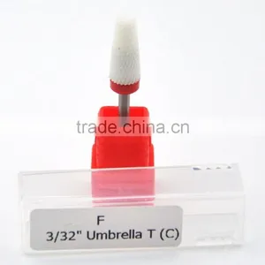 Electric Drill Manicure File Nail Art Tool White Flame Bit Ceramic Nail Drill Bit thumbnail-1