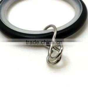 Large Silent Curtain Rod Ring Pole Loose Eyelet Hook Black ID35mm/OD42mm thumbnail-4