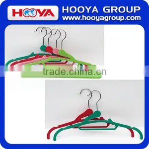 50PCS SET Classiscal Colourful Plastic Velvet Flocking Clothes Hanger for Shirt and Suit thumbnail-2
