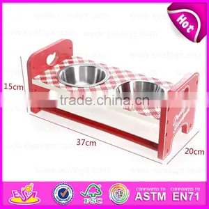 2015 Pet Dog Wooden Bowl, Wooden Pet Dog Owl With Stand, Wooden Food Feeder for Pet W06F016 thumbnail-1