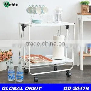 Restaurant Furniture Metal Dining Serving Cart,folding Trolley Cart thumbnail-1
