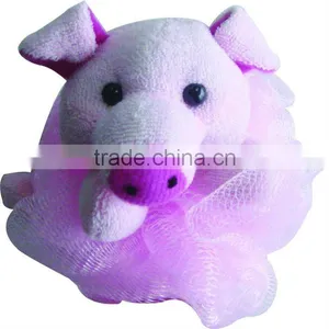 Cute Animal Puff Ball Bath Ball for Kids thumbnail-1