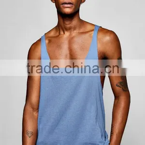 Camisole Men 100% Cotton Racer Back Workout Gym Vest Cool Cheap Wrestling Singlets thumbnail-2