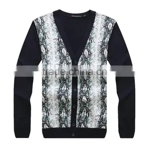 Fashion V Neck High Quality Cardigan Sweaters Wholesale thumbnail-1