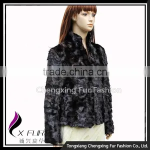 CX-G-A-256 Wholesale Price Ladies Genuine Mink Fur Women Winter Coat thumbnail-4