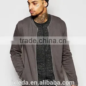 New Style Curved Hem Blank Bomber Jacket Custom Made thumbnail-1