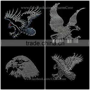 Eagles Head Hot Fix Rhinestone Transfer thumbnail-2