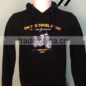 Motorcycle Black Men Hooded Sweatshirt Pullover thumbnail-1