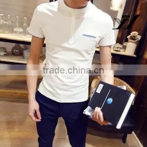 Men Blank Color Polo Short Sleeve Shirt thumbnail-1