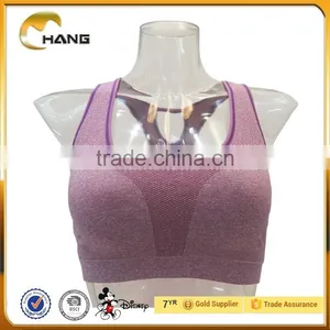 Custom Brand Seamless Padded Yoga Bra Top Sexy Cheap Wholesale Sports Bra thumbnail-1