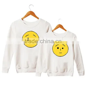 Wholesale Cheap Cotton Polyester Womens Pullover, Custom Lovers Crewneck Screen Print Sweatshirt thumbnail-4